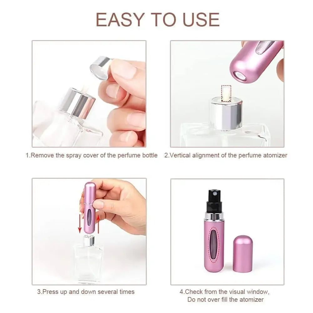 Refillable pocket perfume for women
