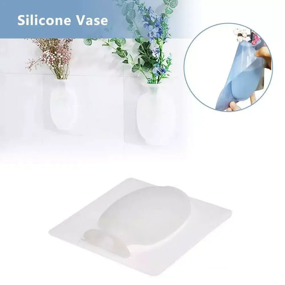 Removable sticky wall vase - home essentials