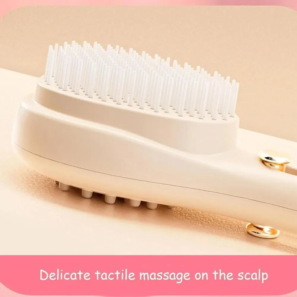 Retractable bristle scalp comb
