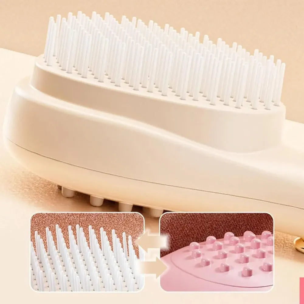 Retractable bristle scalp comb