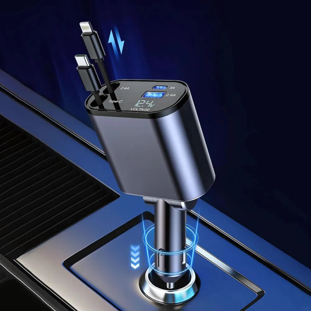 Retractable car charger