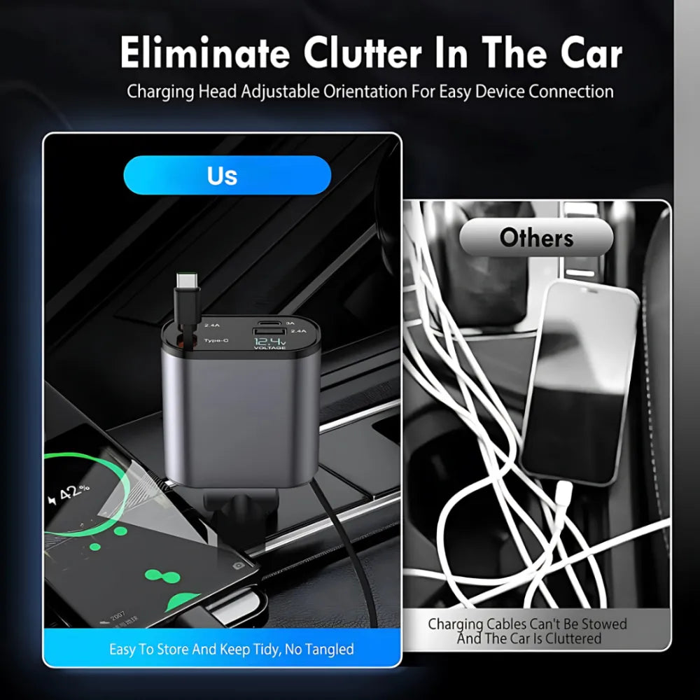 Retractable car charger