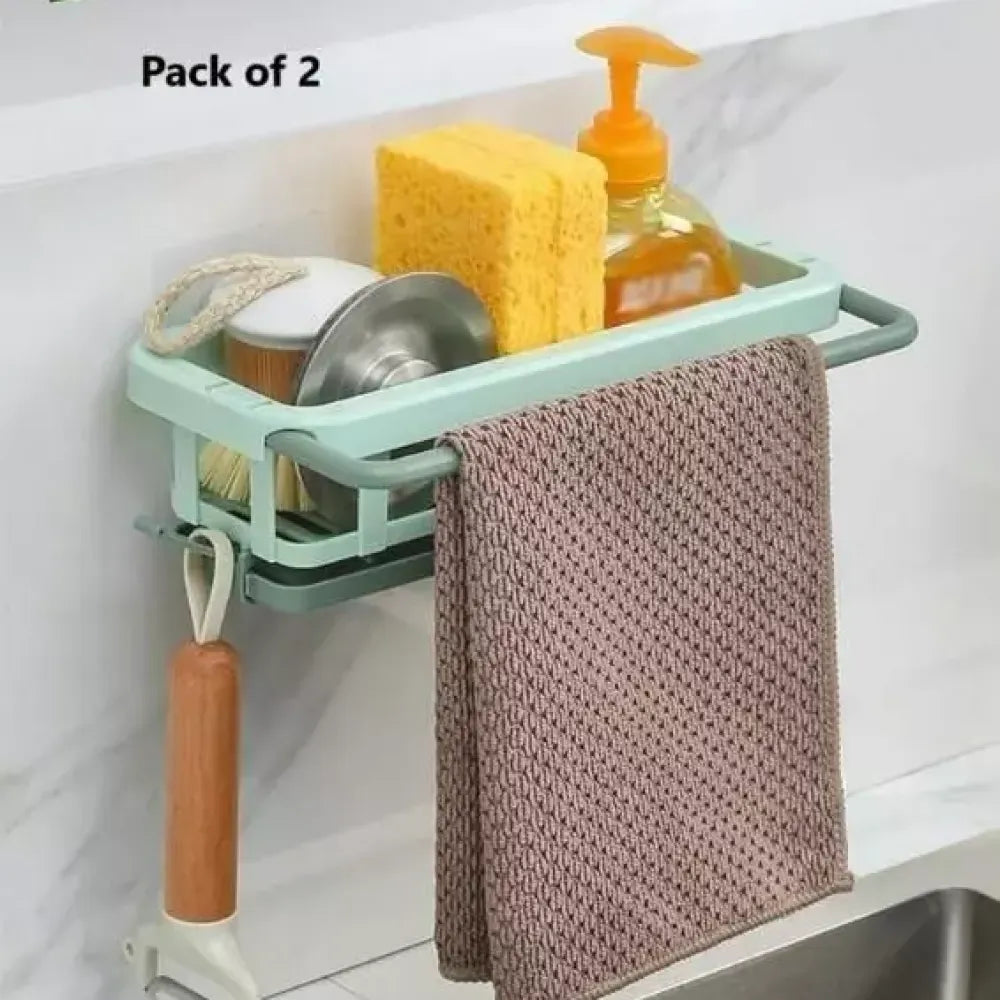 Retractable sponge rack (2-pack) - home essentials
