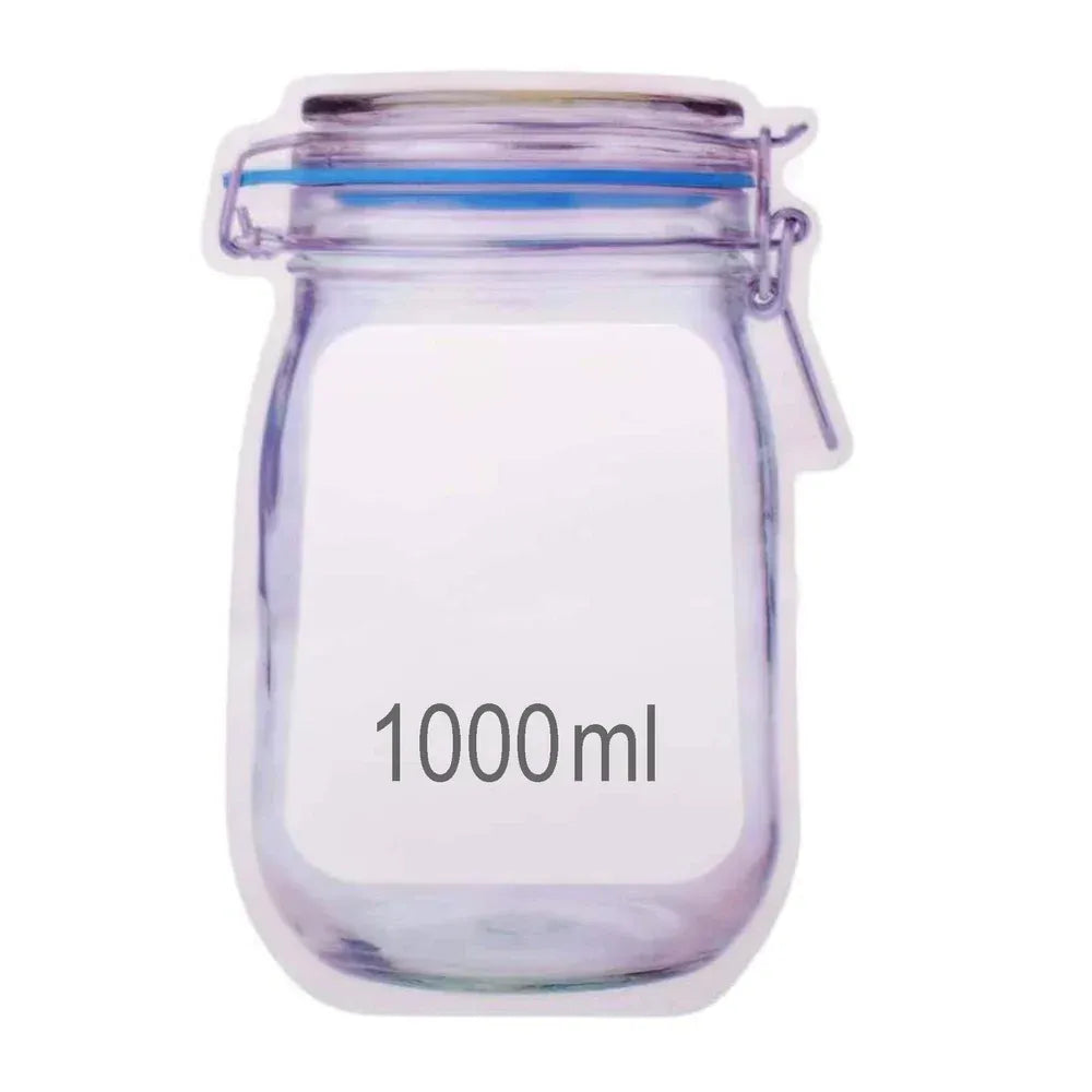 Reusable airtight food storage pouch (1000 ml) - home & kitchen