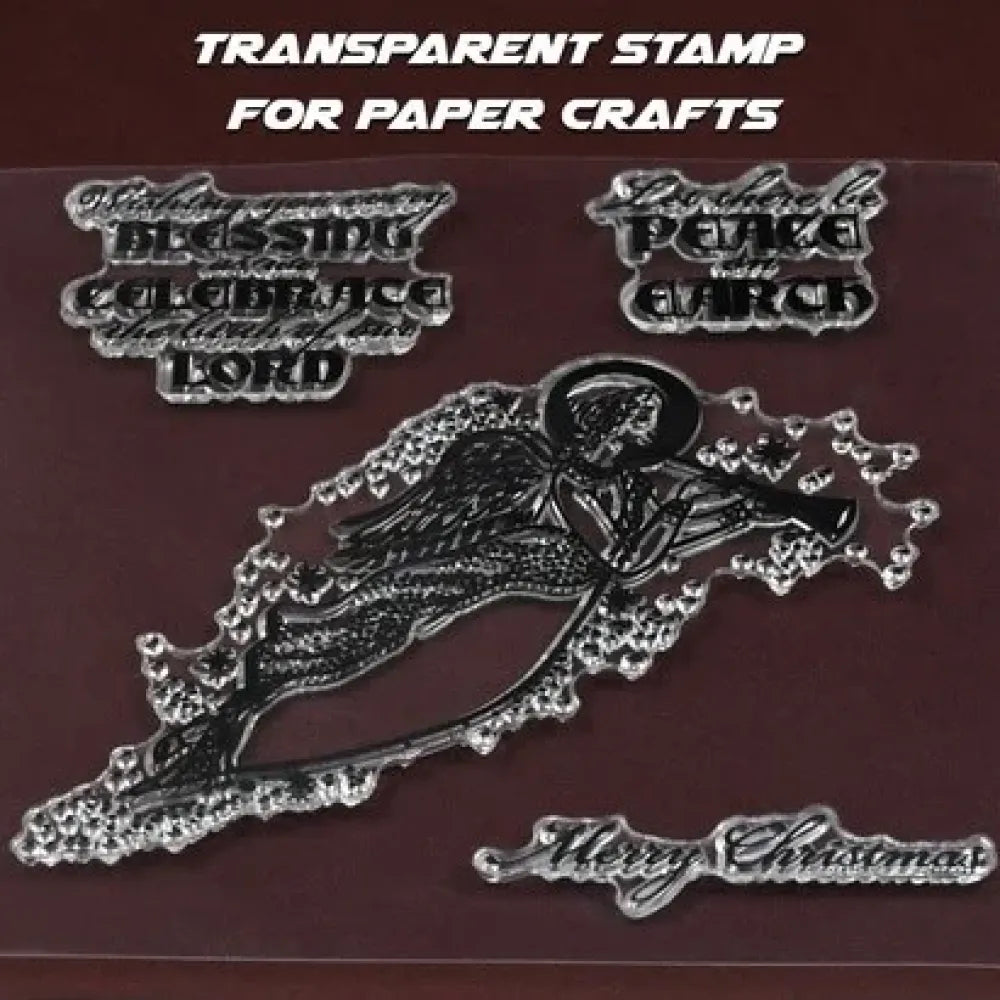Reusable clear silicone stamps - office