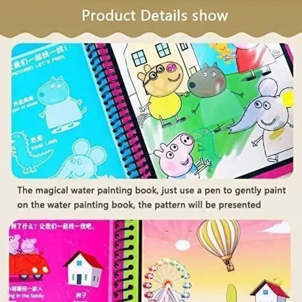 Reusable magic water book