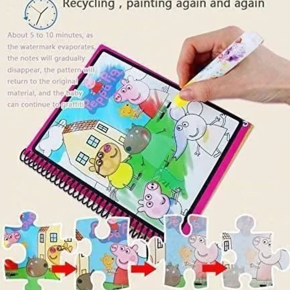 Reusable magic water book