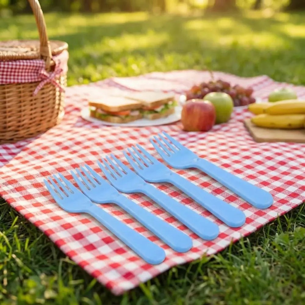 Reusable plastic fork set – 5 pcs - home & kitchen