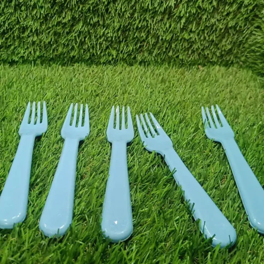 Reusable plastic fork set – 5 pcs - home & kitchen