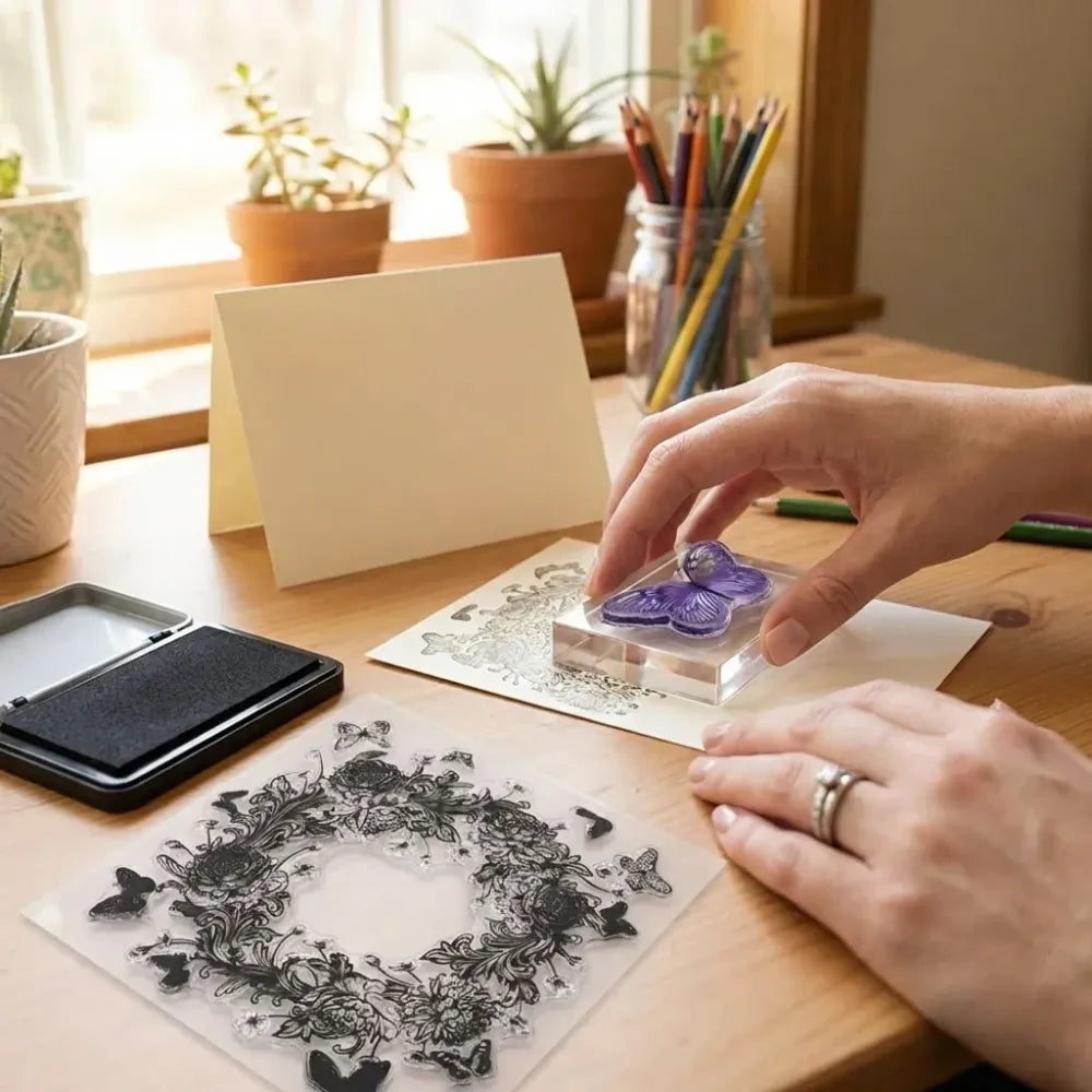 Reusable rubber stamp tpr diy accessories good stamping effect transparent stick repeatedly for envelope diary