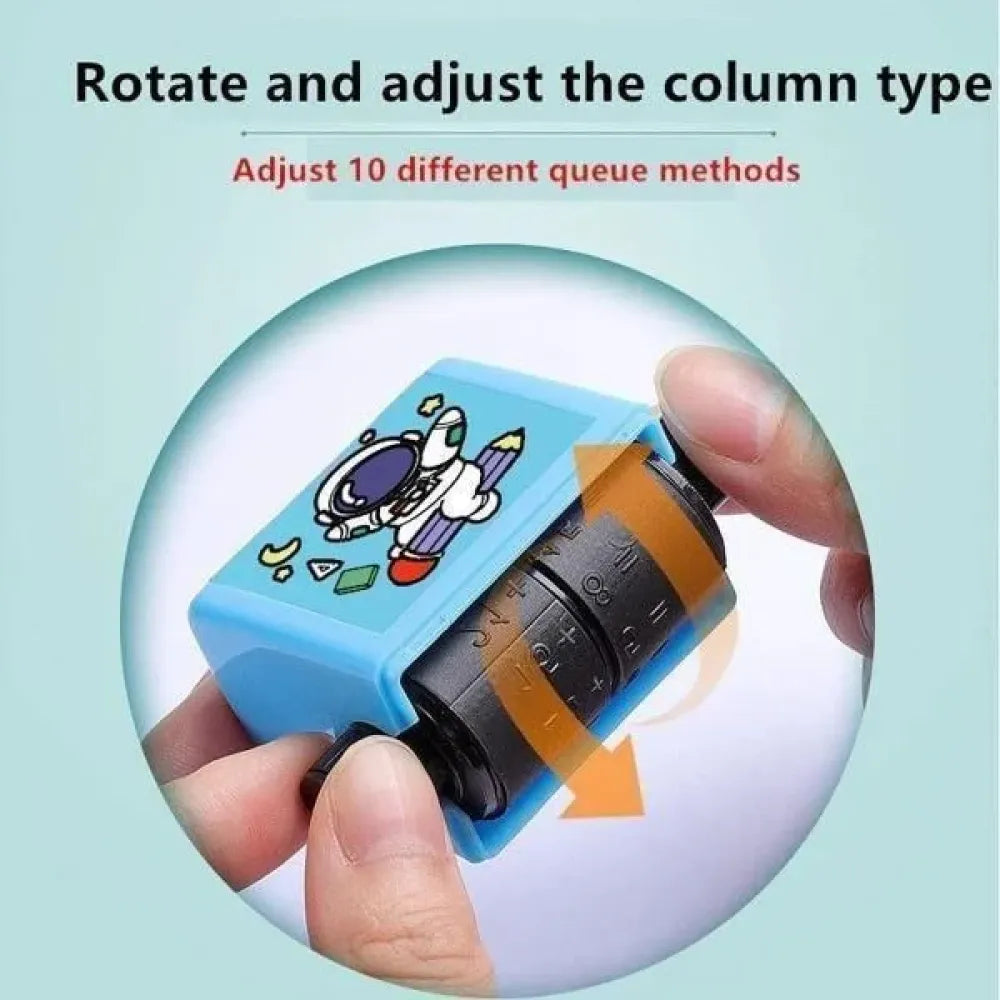 Roller math practice stamps