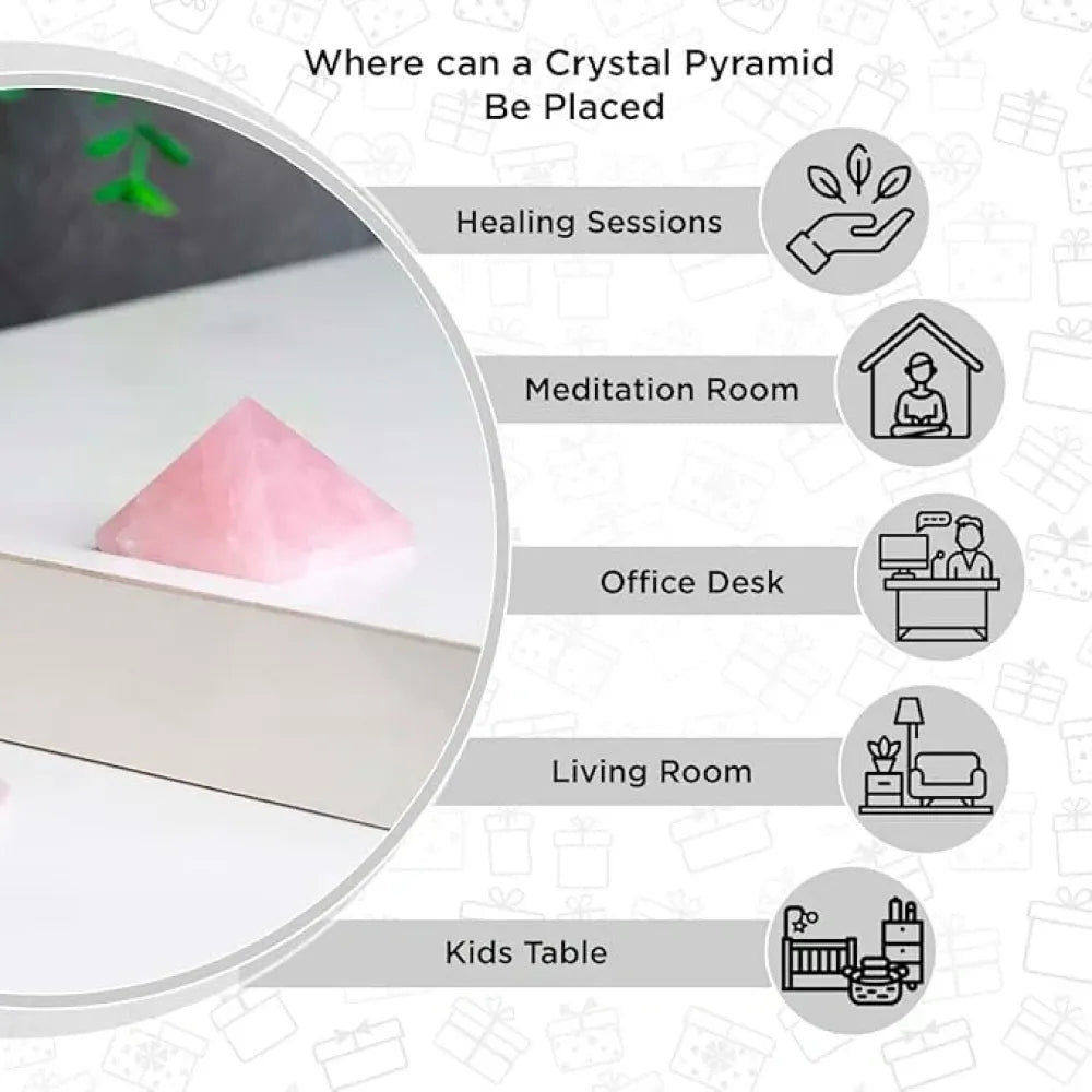 Rose quartz pyramid – pack of 1