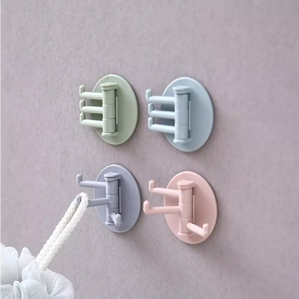 Rotatable sticky wall hooks - home improvement