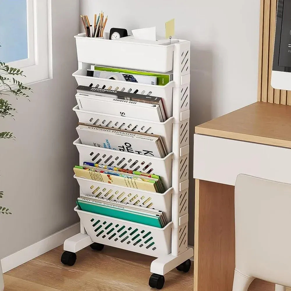 Rotating 5-tier book rack - home improvement