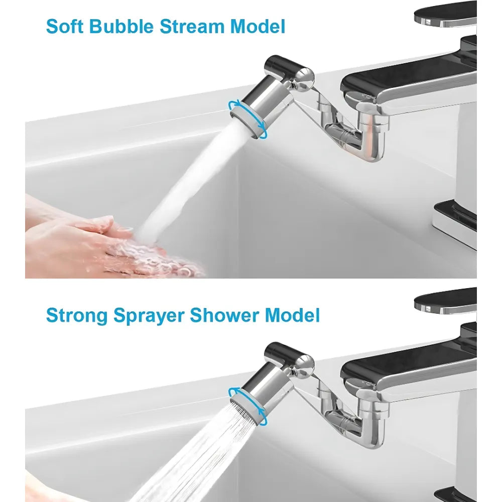 Rotating faucet extender