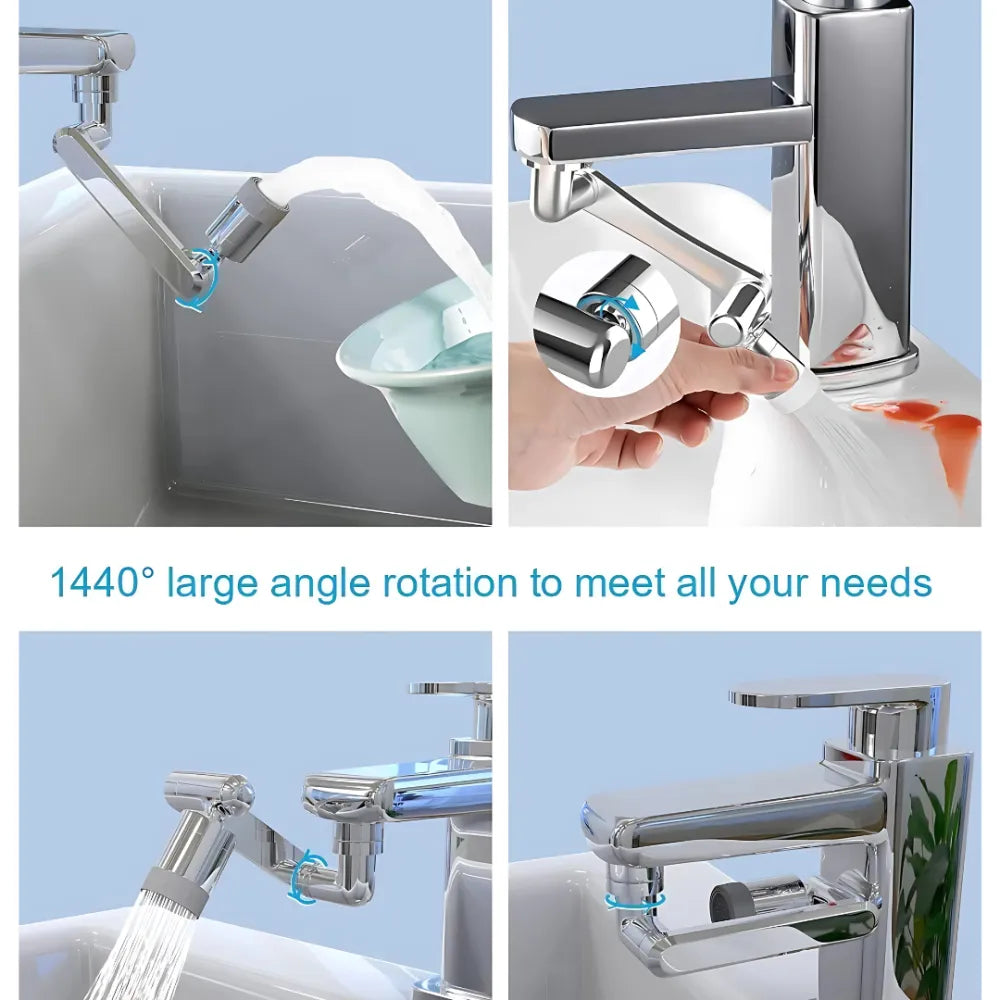 Rotating faucet extender