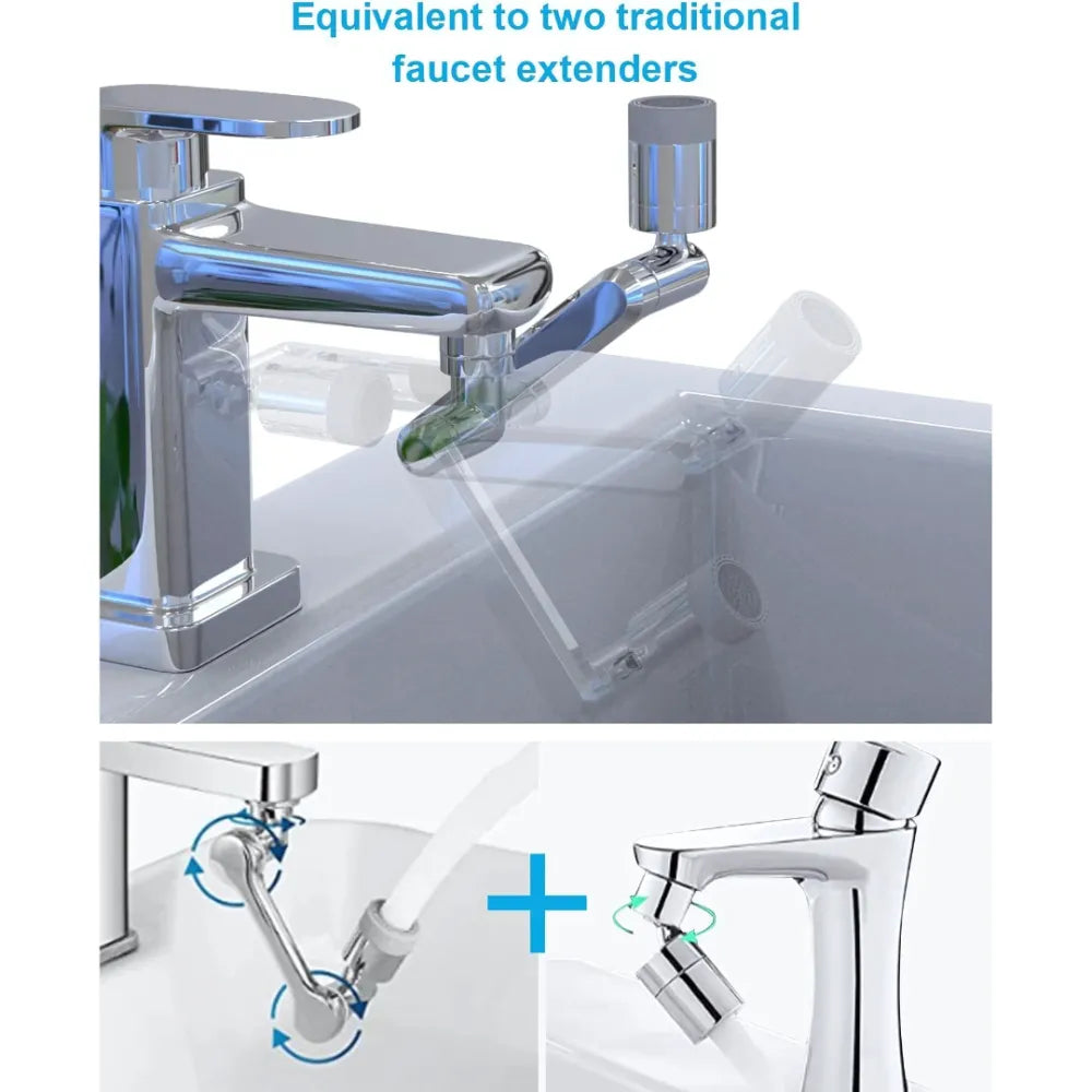 Rotating faucet extender