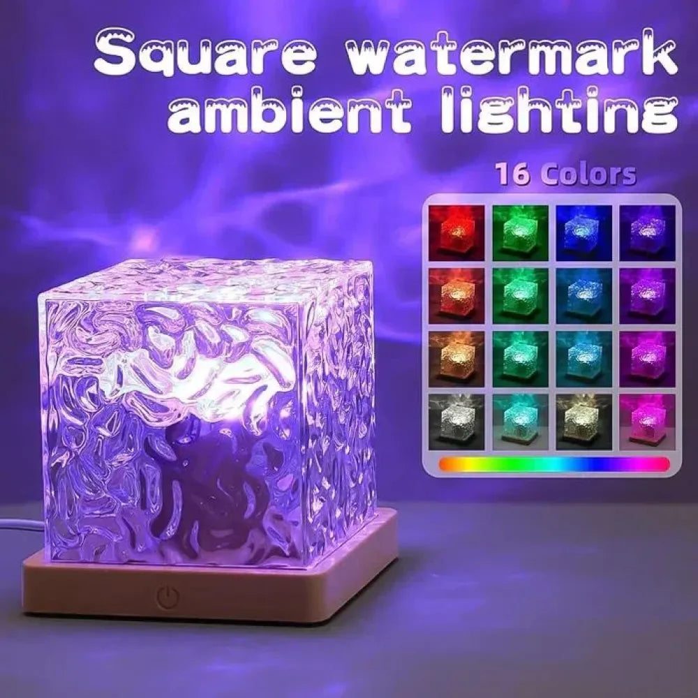 Rotating water ripple night light - home improvement