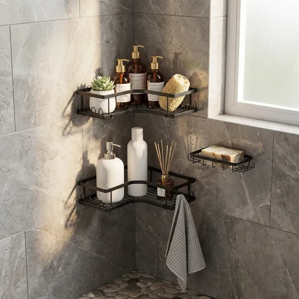 Rustproof corner shelf organizer - home improvement