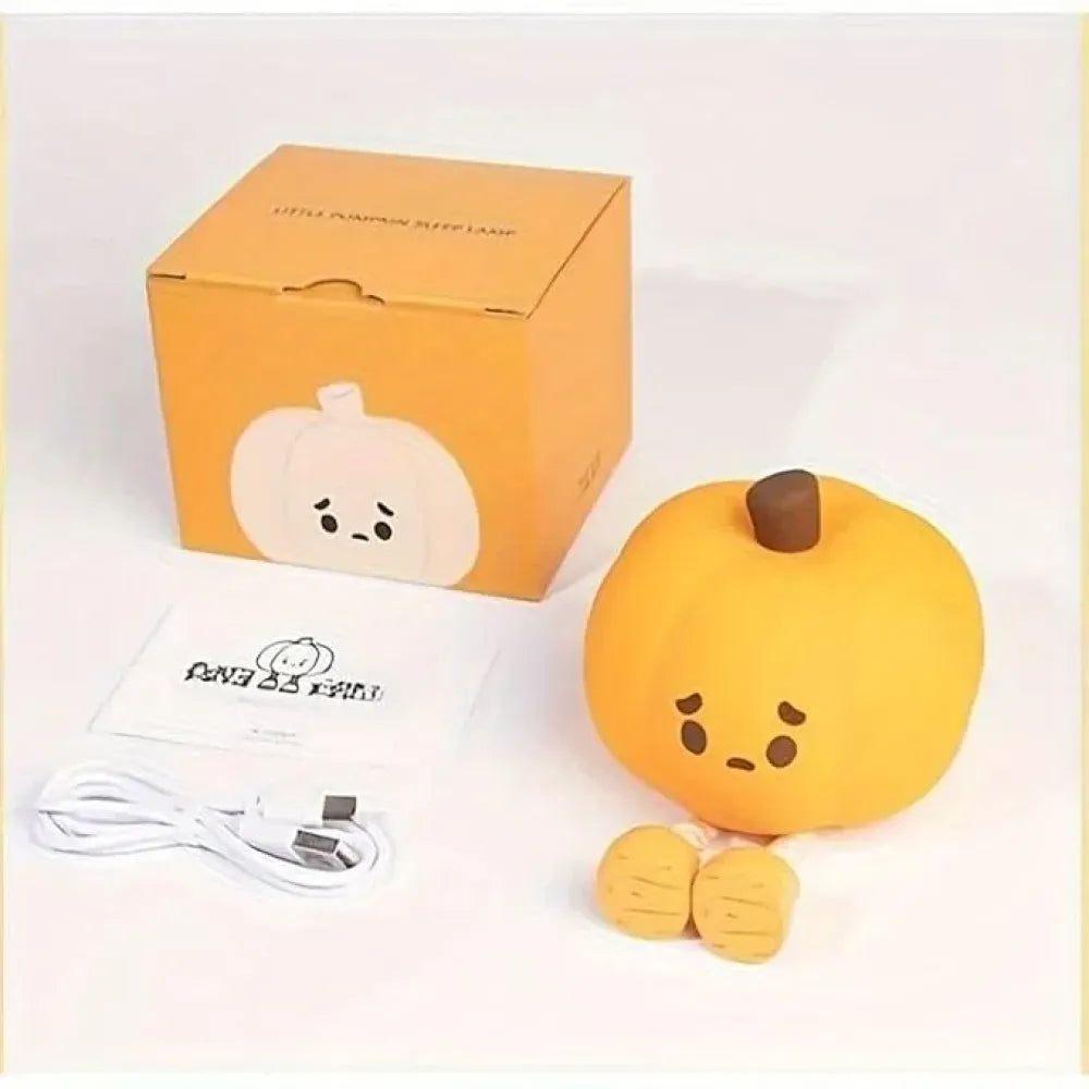 Sad pumpkin silicone night lamp