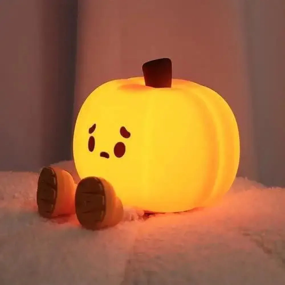 Sad pumpkin silicone night lamp