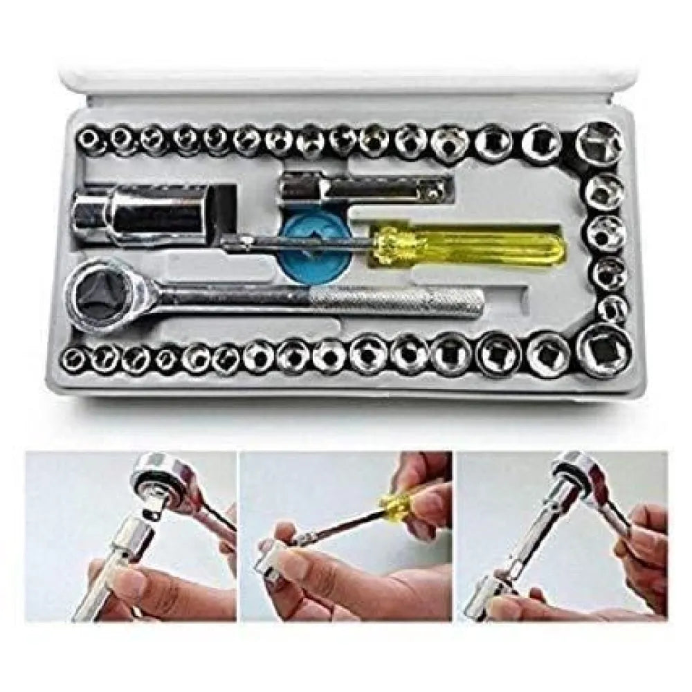 Screwdriver tool kit-multipurpose 40 in 1 socket set and bit kit