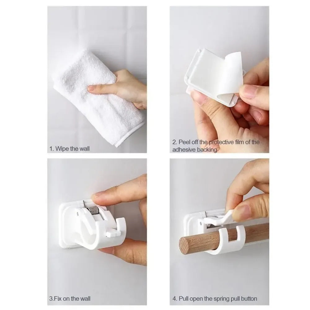 Self adhesive wall clip hooks