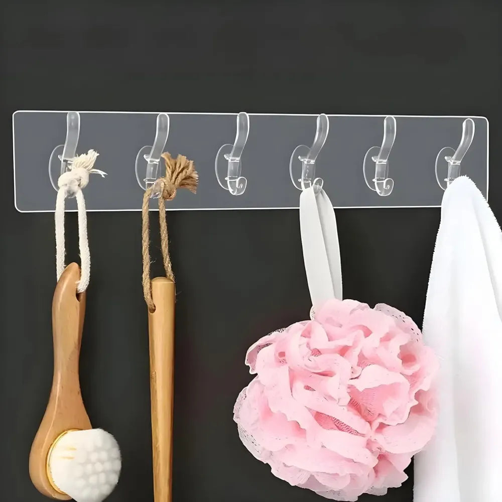 Self adhesive wall hanger – 6 hooks