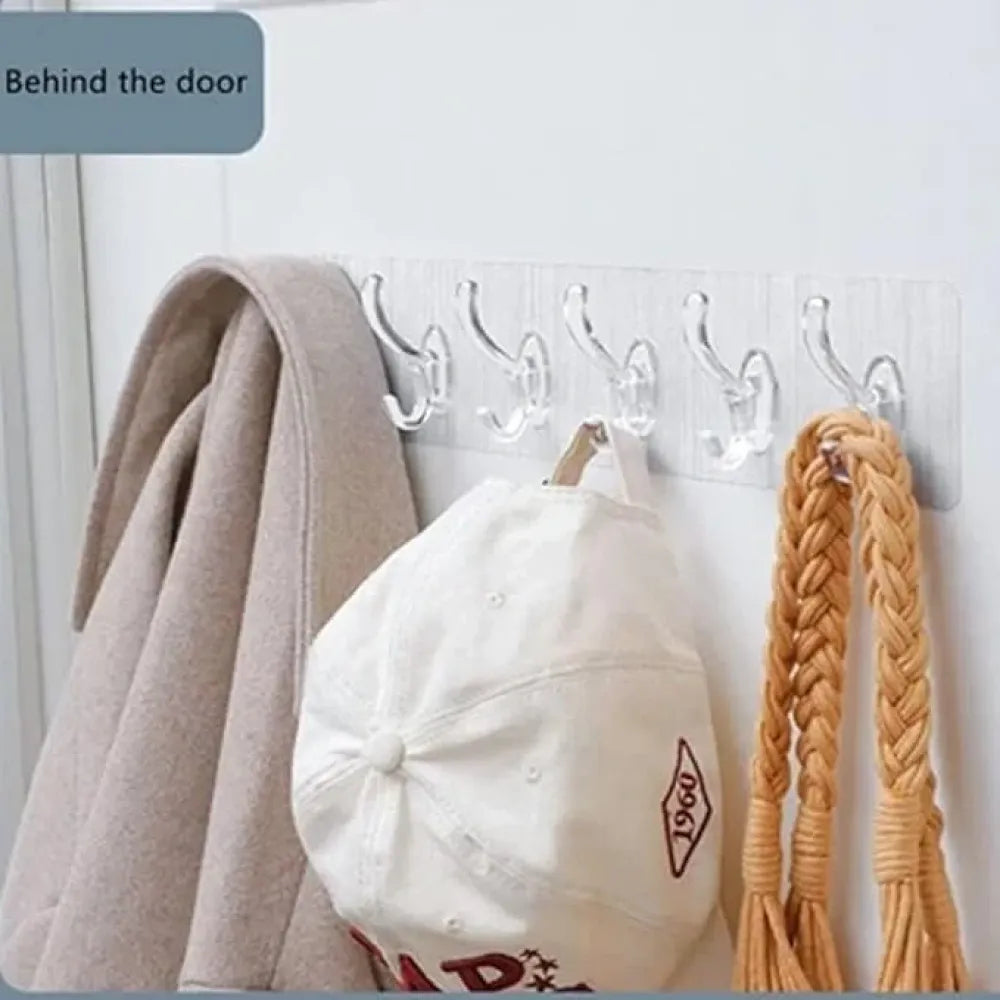 Self adhesive wall hanger – 6 hooks