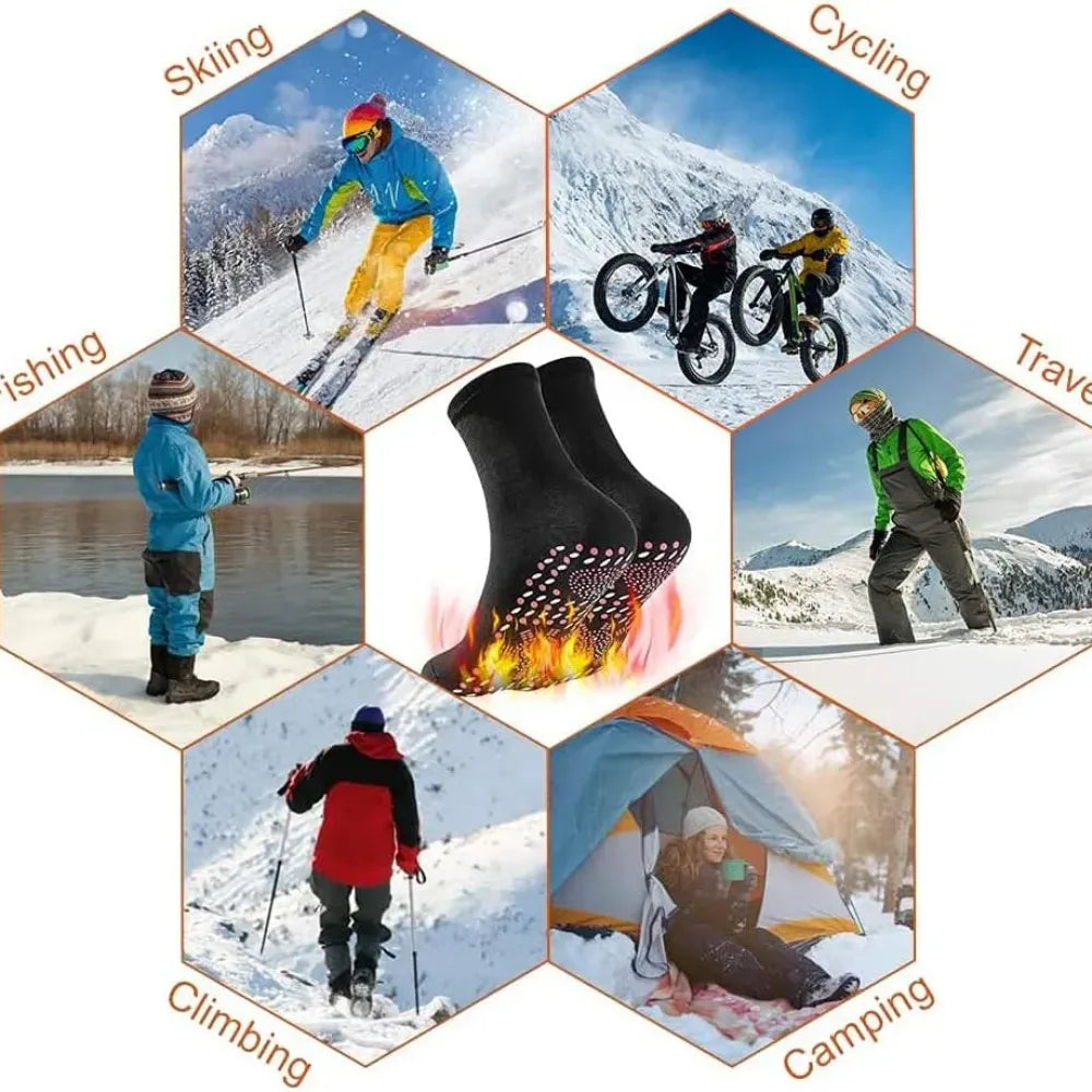 Self-heating winter socks