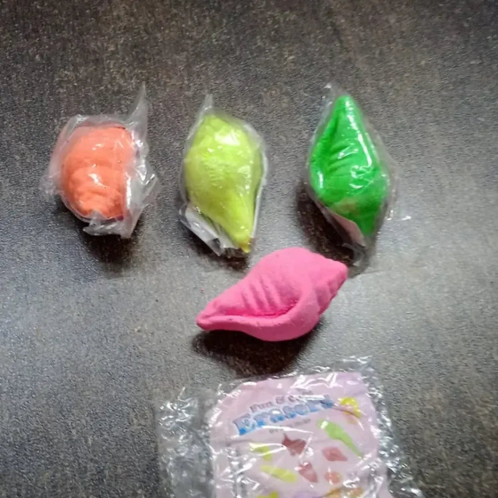 Shankh-shaped fun erasers - office