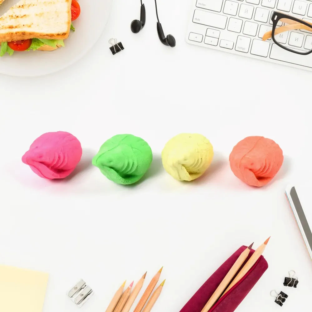Shankh-shaped fun erasers - office