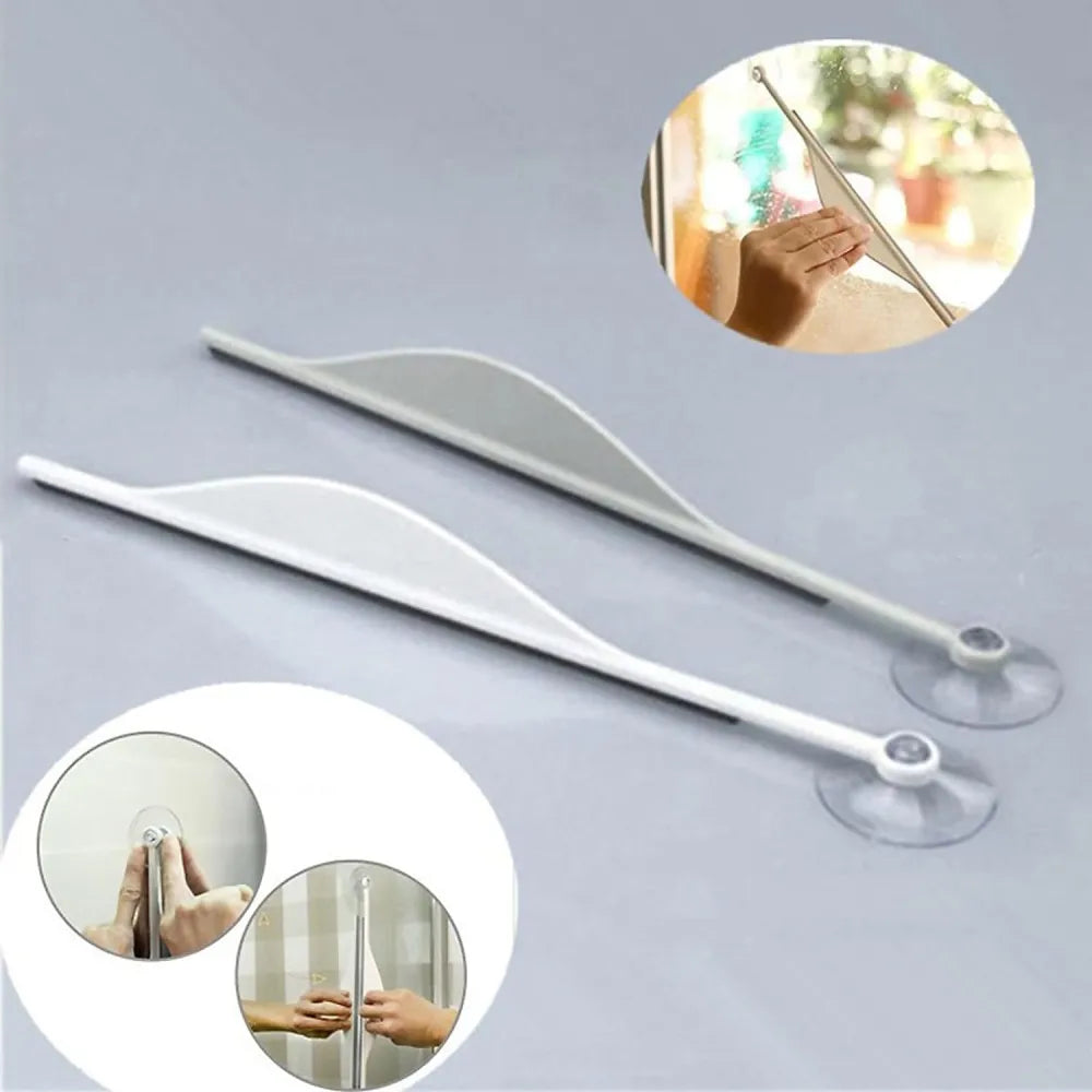 Shower glass squeegee creative bathroom flat mirror window wiper cleaner steam - home improvement