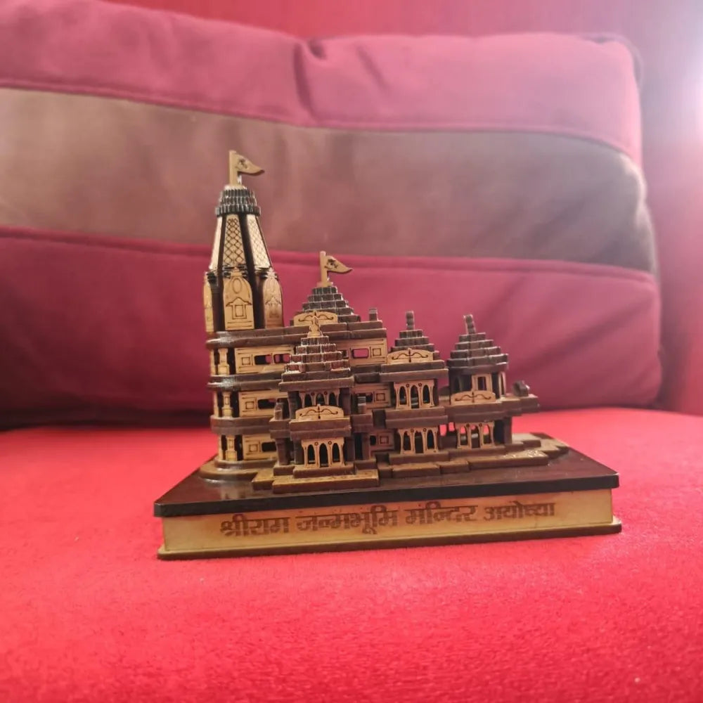 Shri ram mandir ayodhya 3d wooden temple