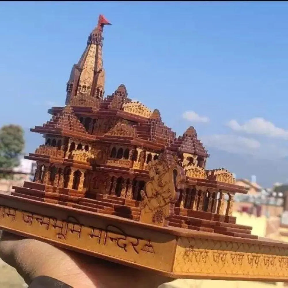 Shri ram mandir ayodhya 3d wooden temple