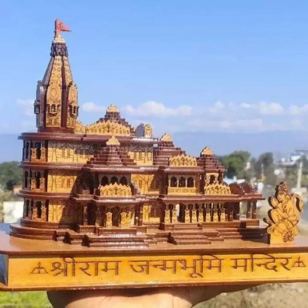 Shri ram mandir ayodhya 3d wooden temple