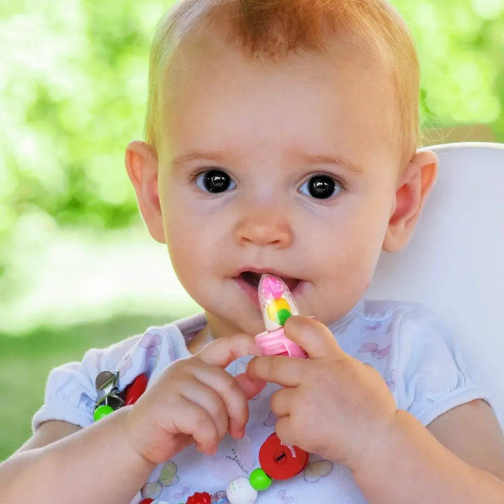 Silicone baby fruit pacifiers – pack of 2