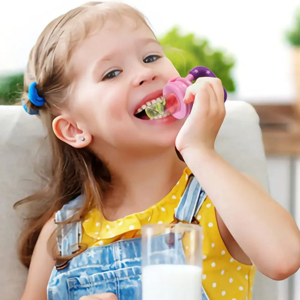Silicone baby fruit pacifiers – pack of 2
