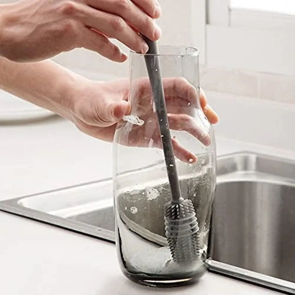 Silicone bottle cleaning brush