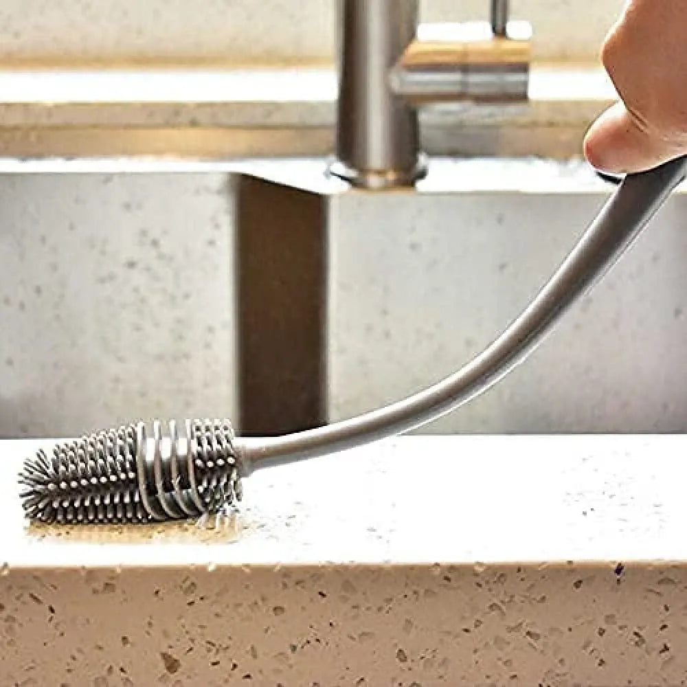 Silicone bottle cleaning brush