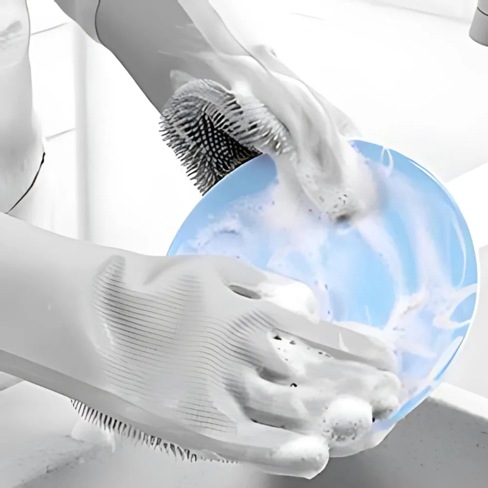 Silicone cleaning gloves (1 pair)