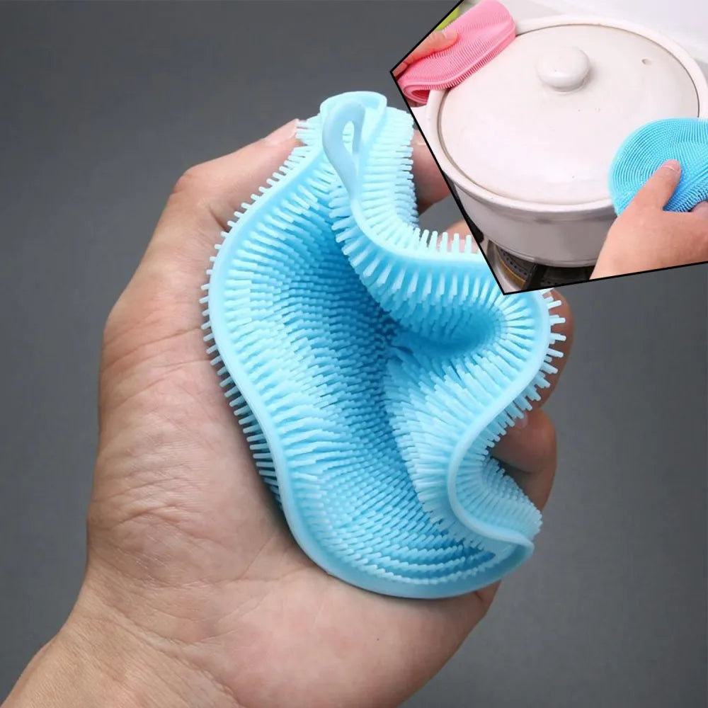 Silicone dish scrubber sponge - home & kitchen