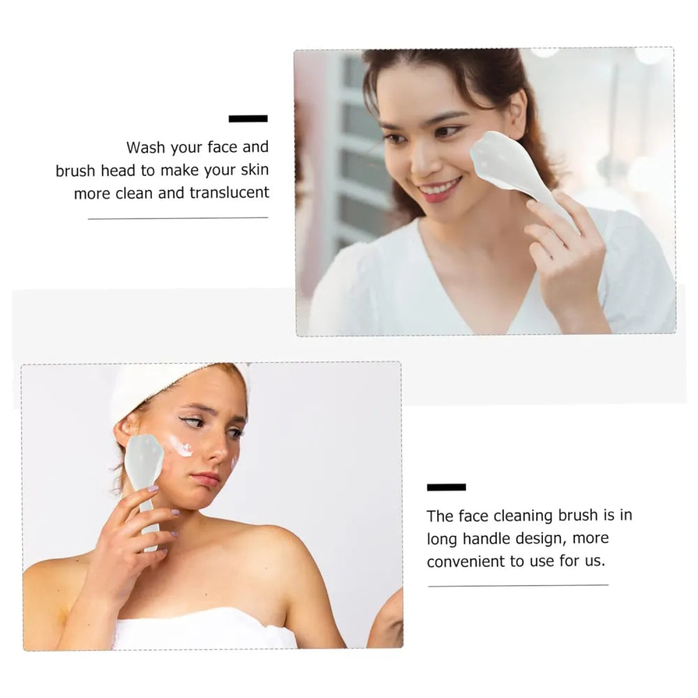 Silicone face scrubber exfoliating brush manual handheld facial cleansing (1 pc) - health care