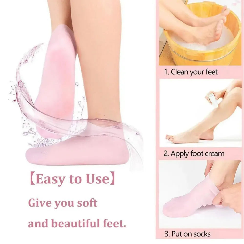 Silicone gel heel socks (1 pair)