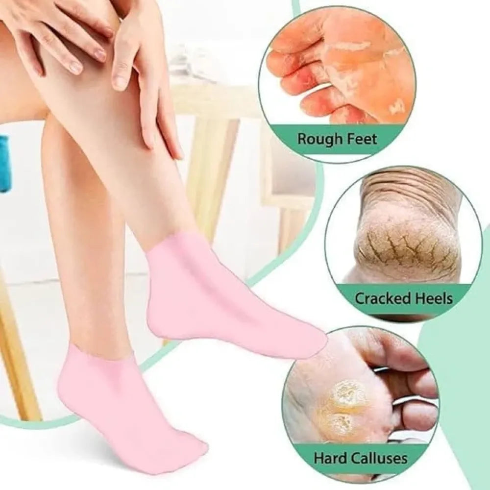 Silicone gel heel socks (1 pair)