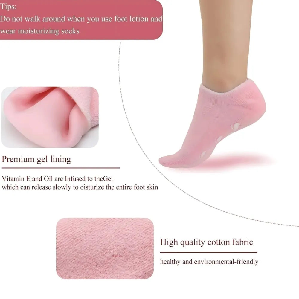 Silicone moisturizing socks