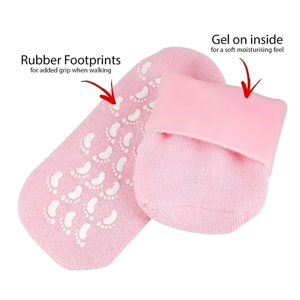 Silicone moisturizing socks