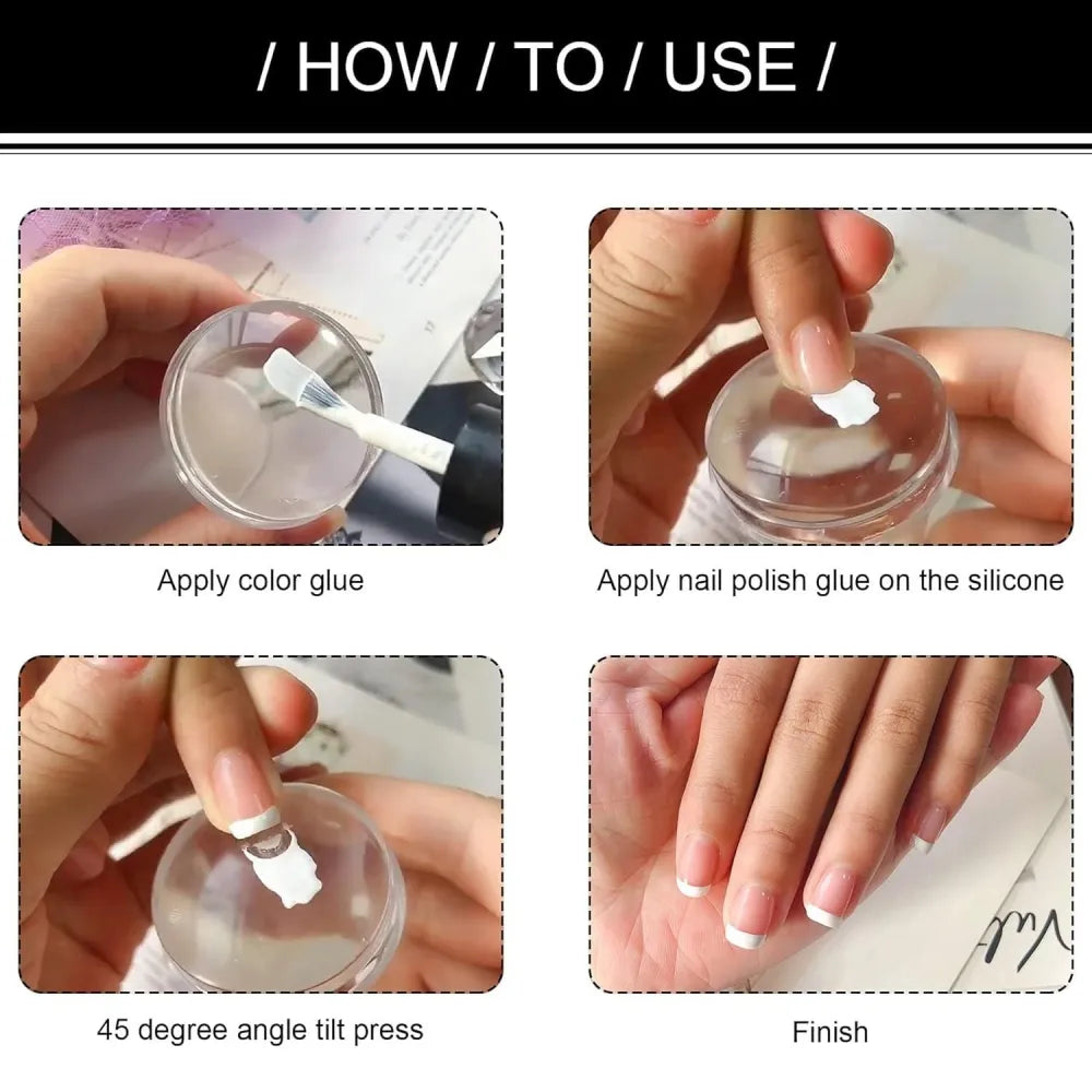 Silicone nail stamper