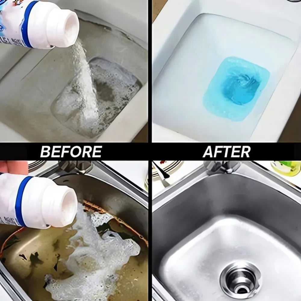 Sink and drain cleaner powder