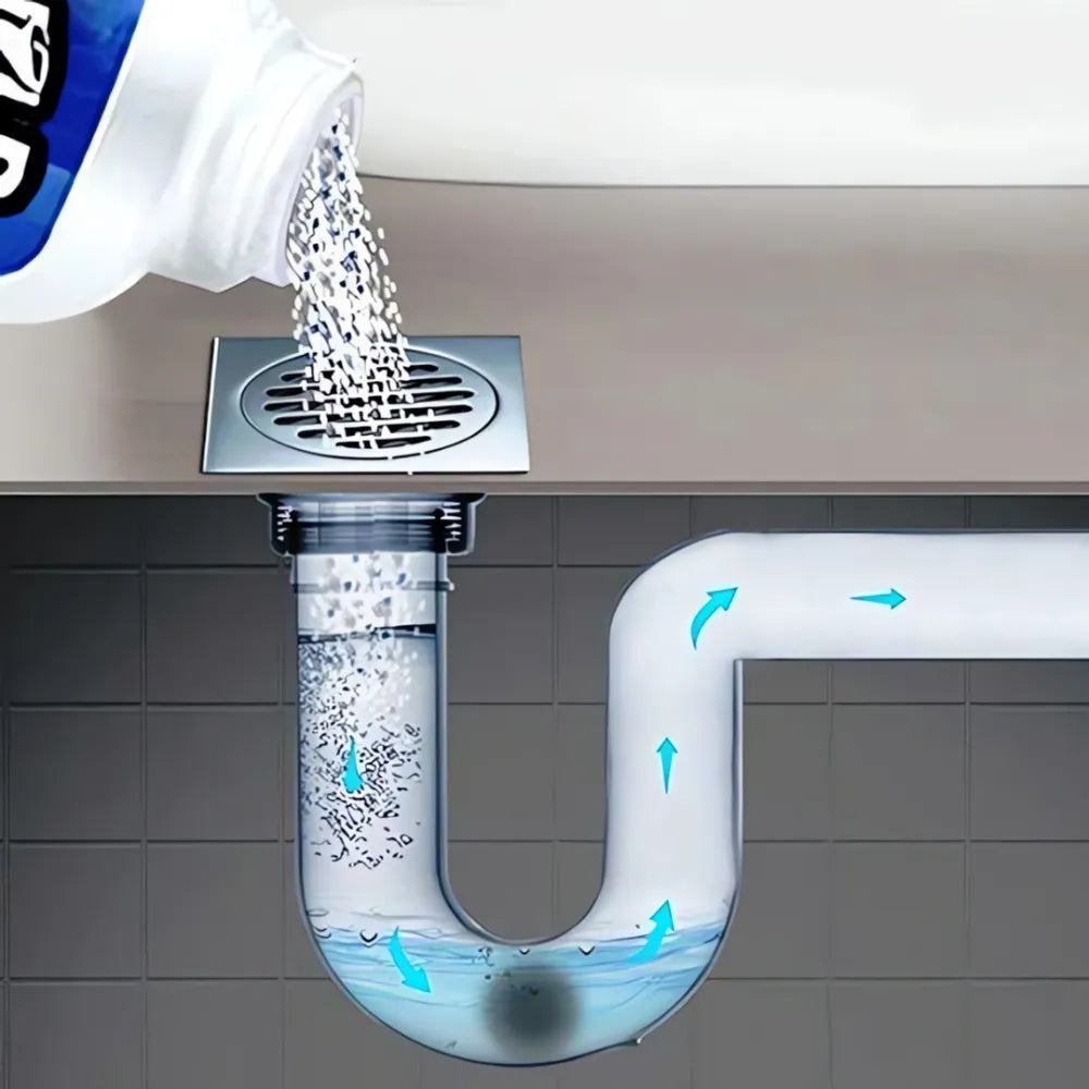 Sink and drain cleaner powder